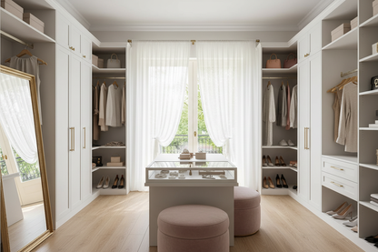 Dressing avec rideau Homyra ultra-transparent