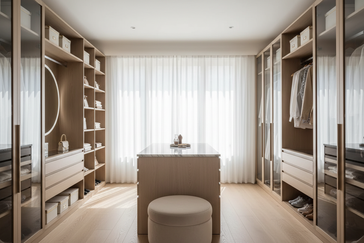 Dressing avec rideau Lumina