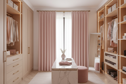 Dressing avec rideau rose AURA