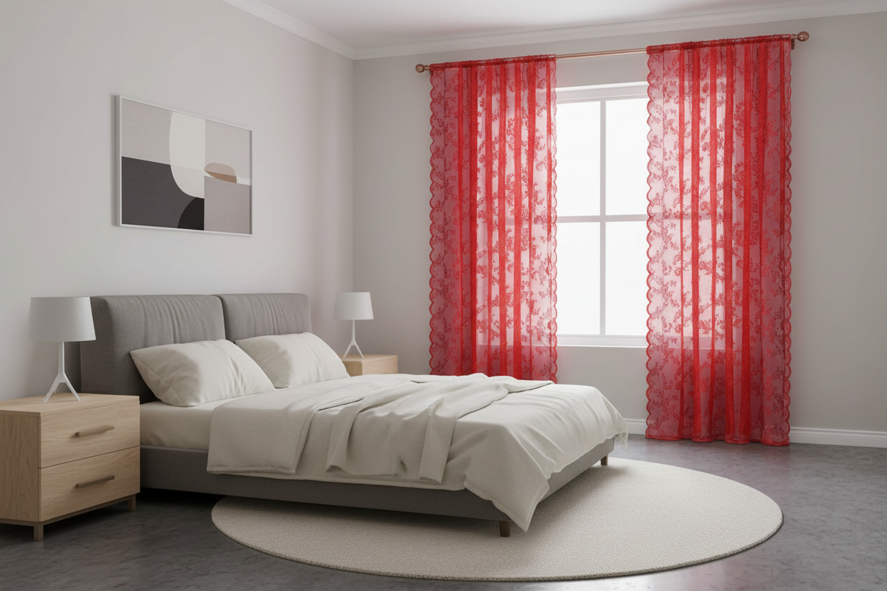 LIGNUM Rouge - Chambre minimaliste