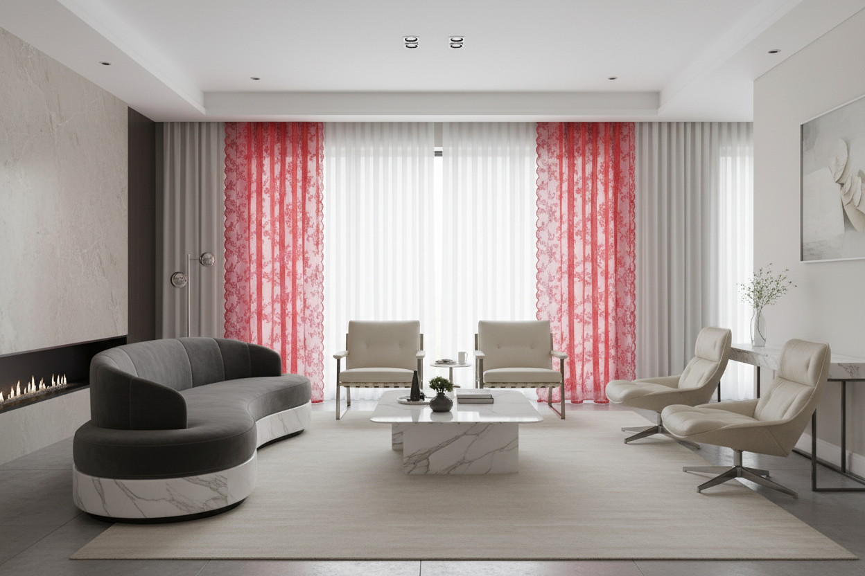 LIGNUM Rouge - Salon contemporain