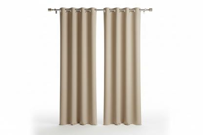 Rideau Beige 2 panneaux avec œillets