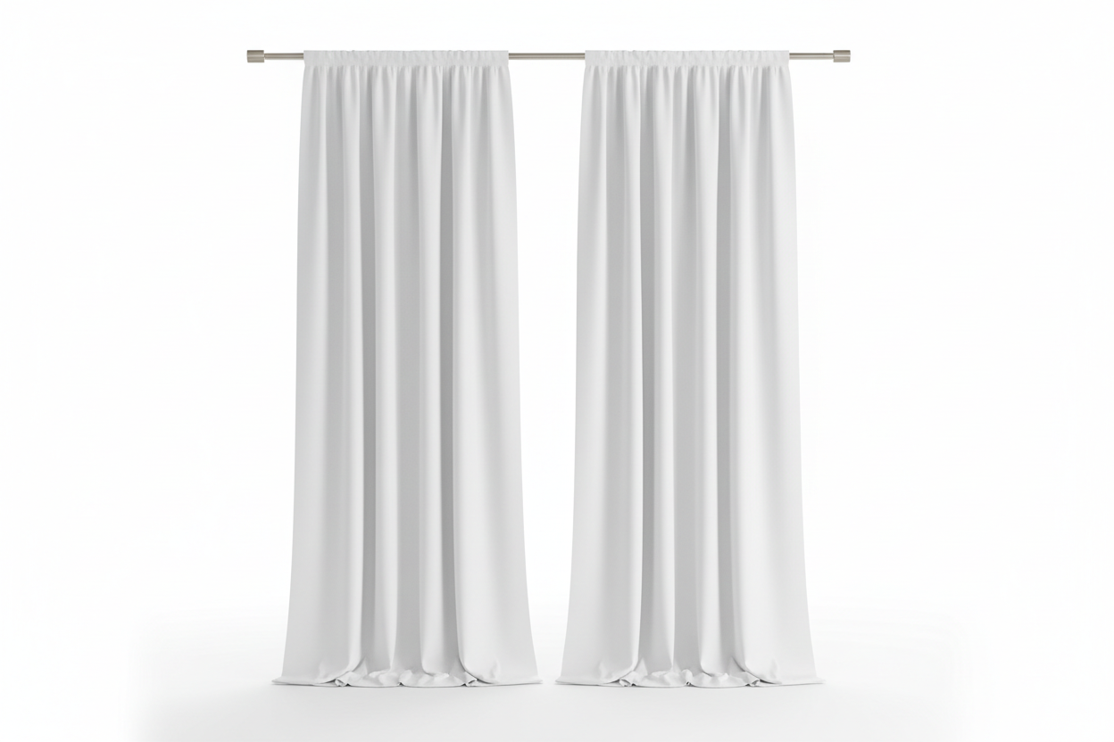 Rideau Blanc 2 panneaux