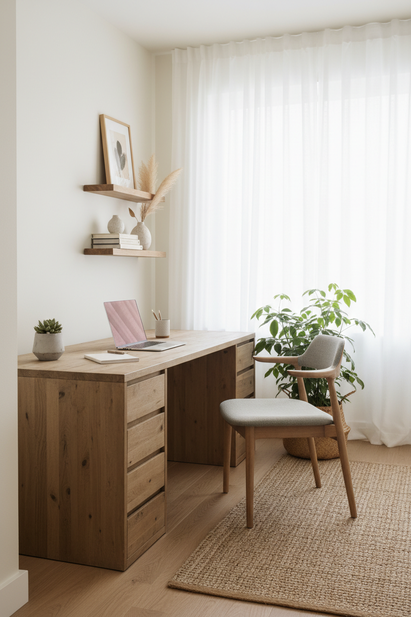 Rideau blanc LYORA bureau