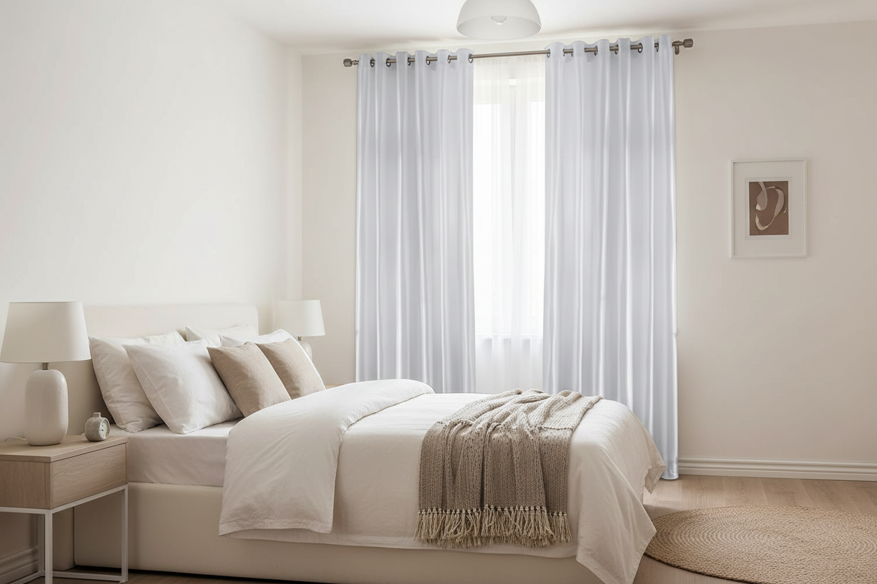 Rideau blanc occultant Sovereigna - Chambre d'amis chic
