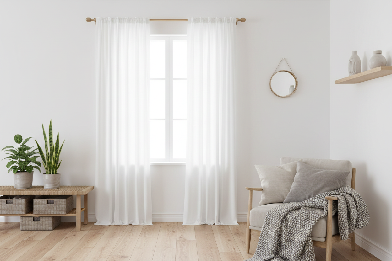 Rideau blanc occultant Sovereigna - Intérieur scandinave