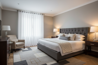 Rideau blanc occultant Sovereigna - Style boutique hôtel