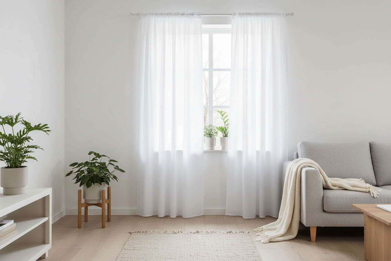 Rideau blanc voilage Tissaria - Intérieur scandinave