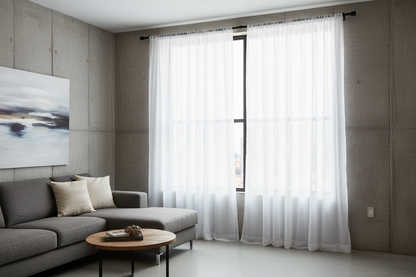 Rideau blanc voilage Tissaria - Loft industriel contemporain