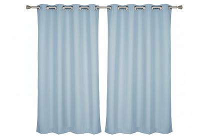 Rideau Bleu Ciel 2 panneaux avec œillets