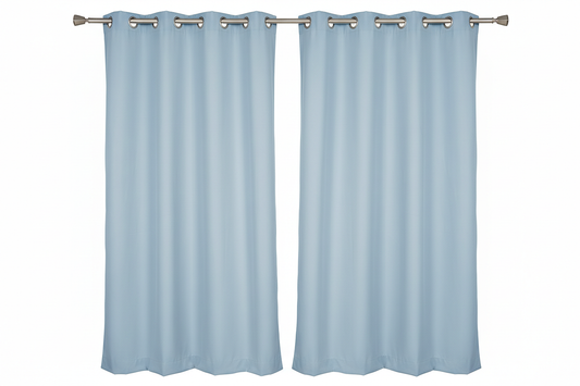 Rideau Bleu Ciel 2 panneaux avec œillets