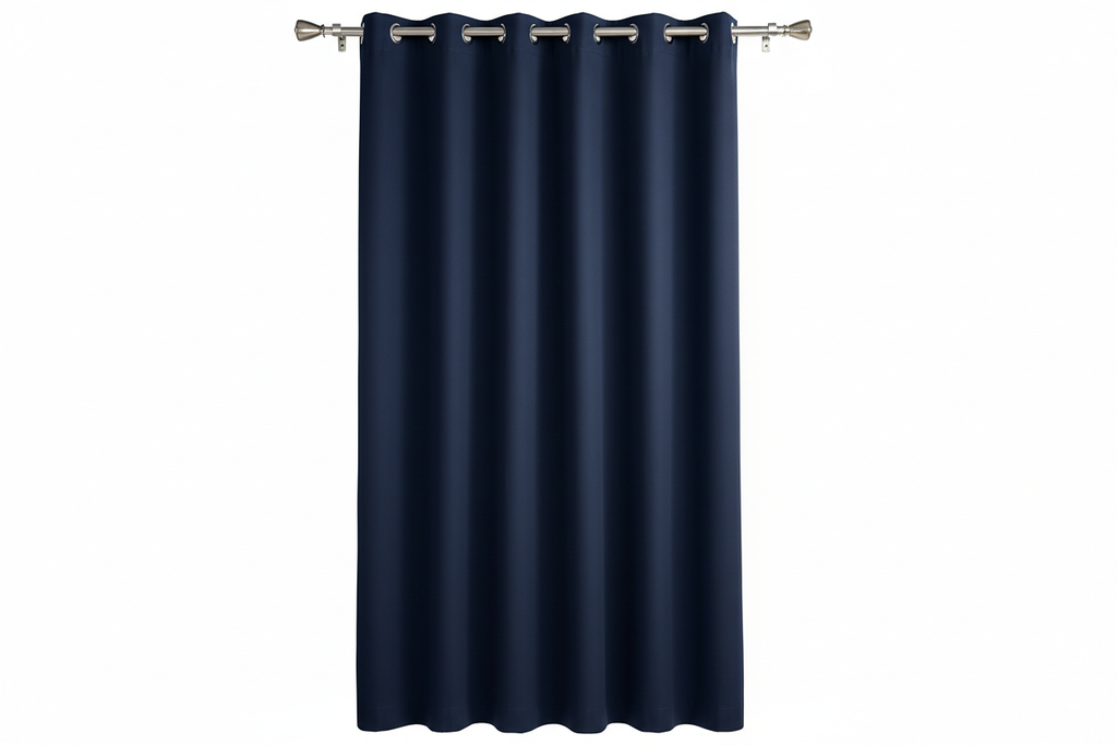 Rideau Bleu Marine 1 panneau avec œillets