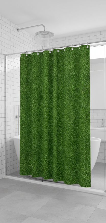 Rideau douche texture verte - Douche 1
