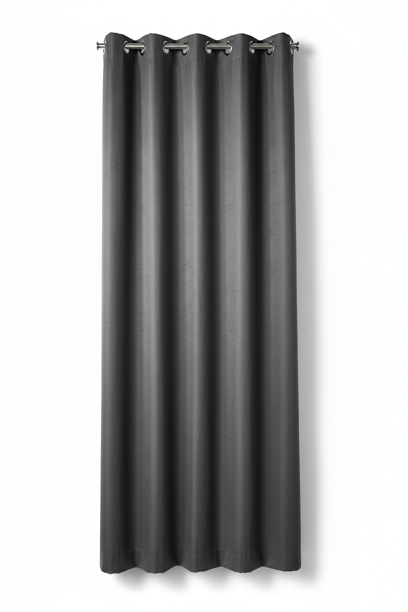 Rideau gris anthracite occultant TAFETTA
