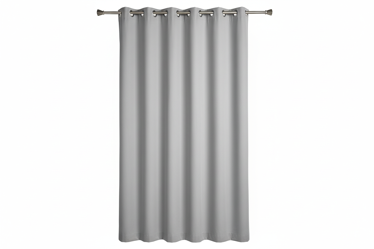 Rideau Gris Clair 1 panneau avec œillets