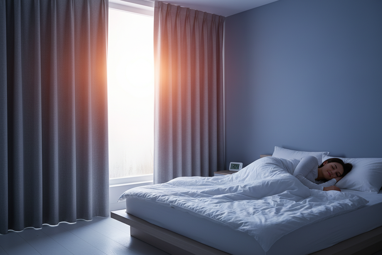 Rideau gris clair matelassé chaleur été