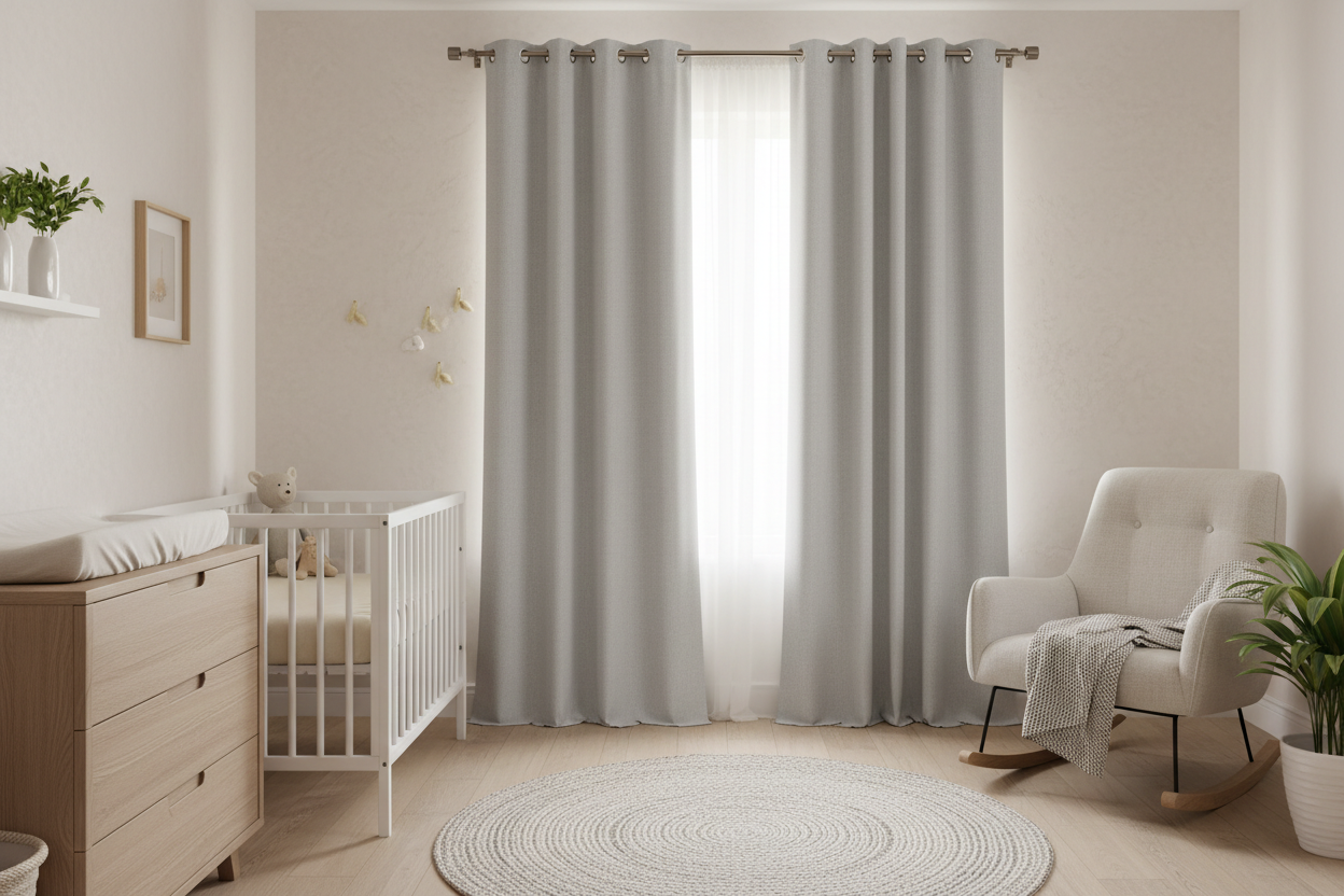 Rideau gris clair SIENNA - Chambre bébé