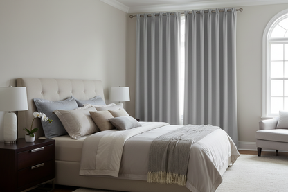 Rideau gris clair SIENNA - Chambre principale