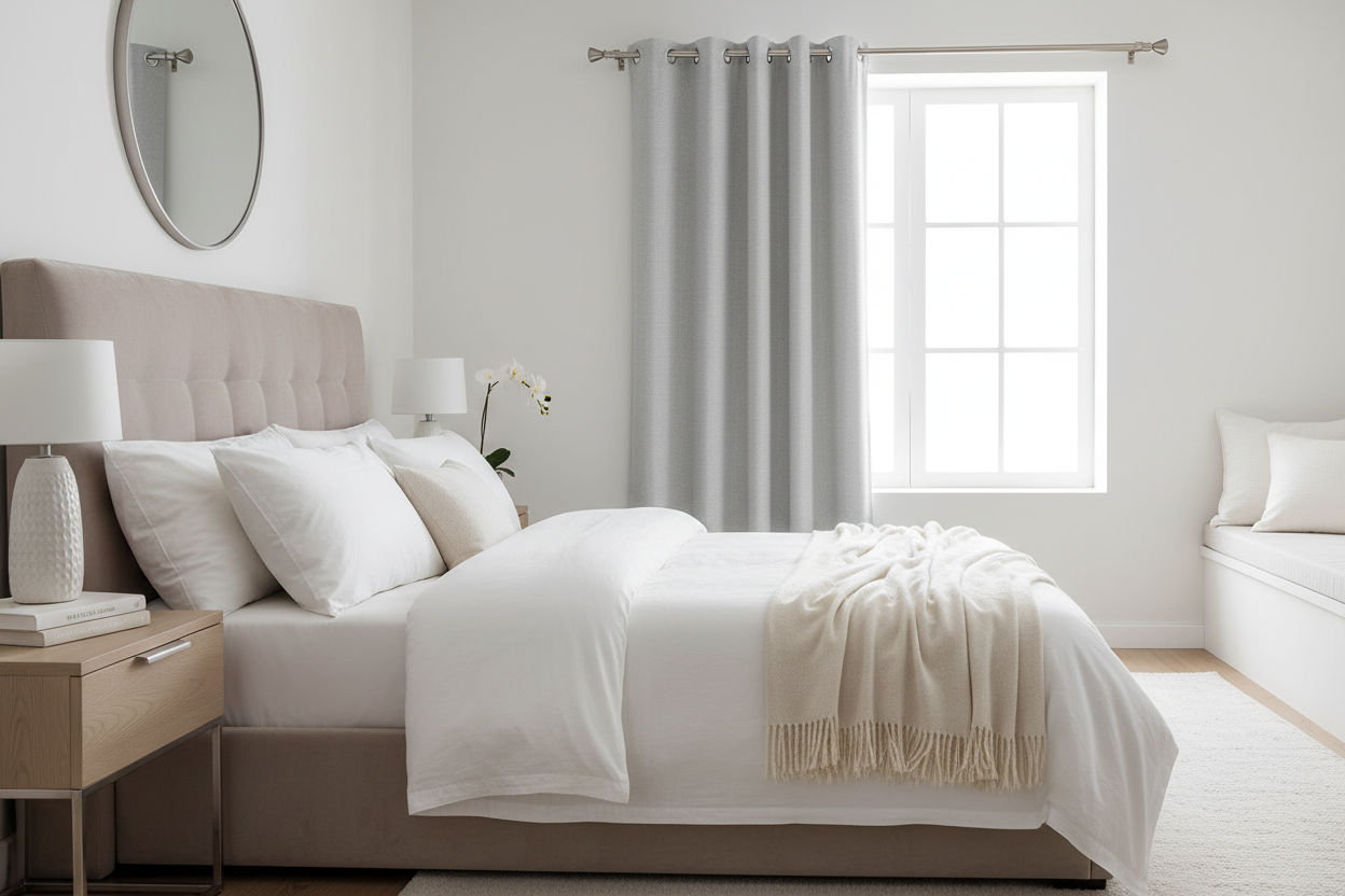 Rideau gris clair SIENNA - Chambre