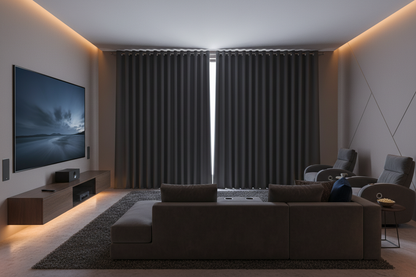 Rideau gris foncé SIENNA - Home cinéma