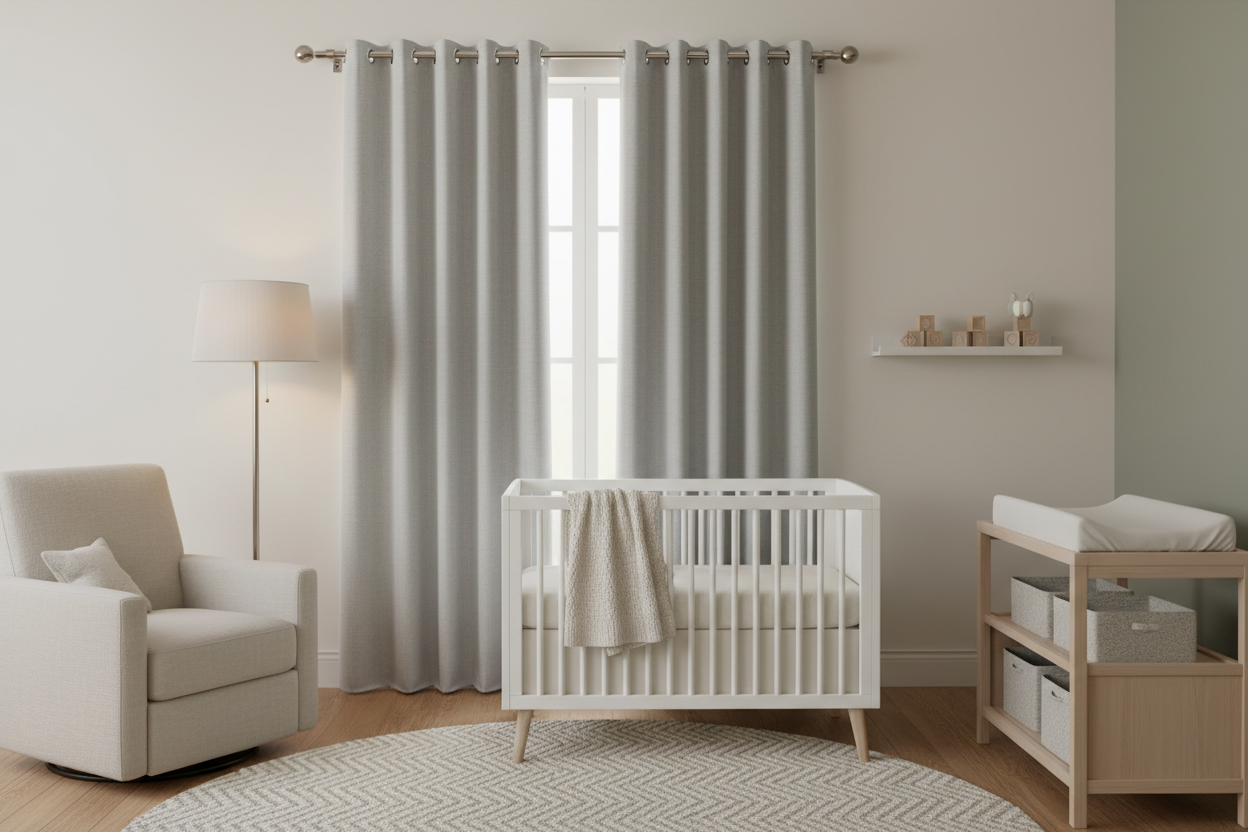 Rideau gris SIENNA - Chambre bébé