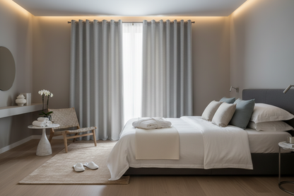Rideau gris SIENNA - Chambre d'amis