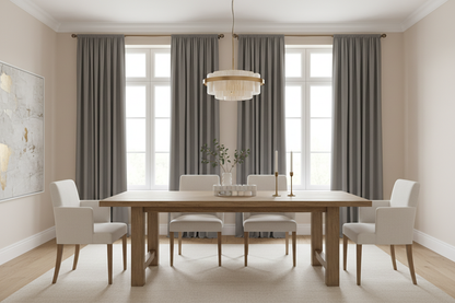Rideau gris SIENNA - Salle à manger