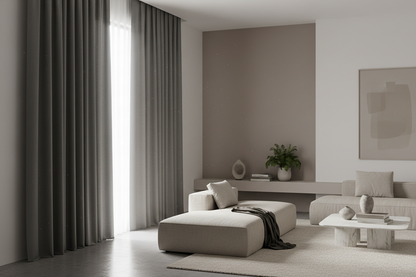 Rideau gris SIENNA - Salon