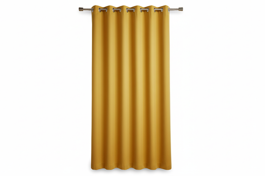 Rideau Jaune Moutarde 1 panneau avec œillets
