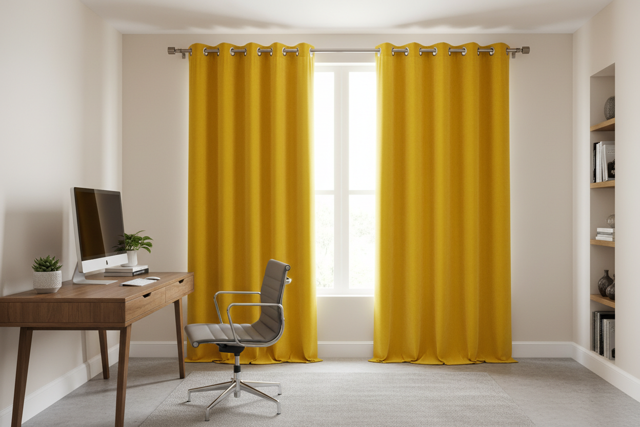 Rideau jaune SIENNA - Bureau