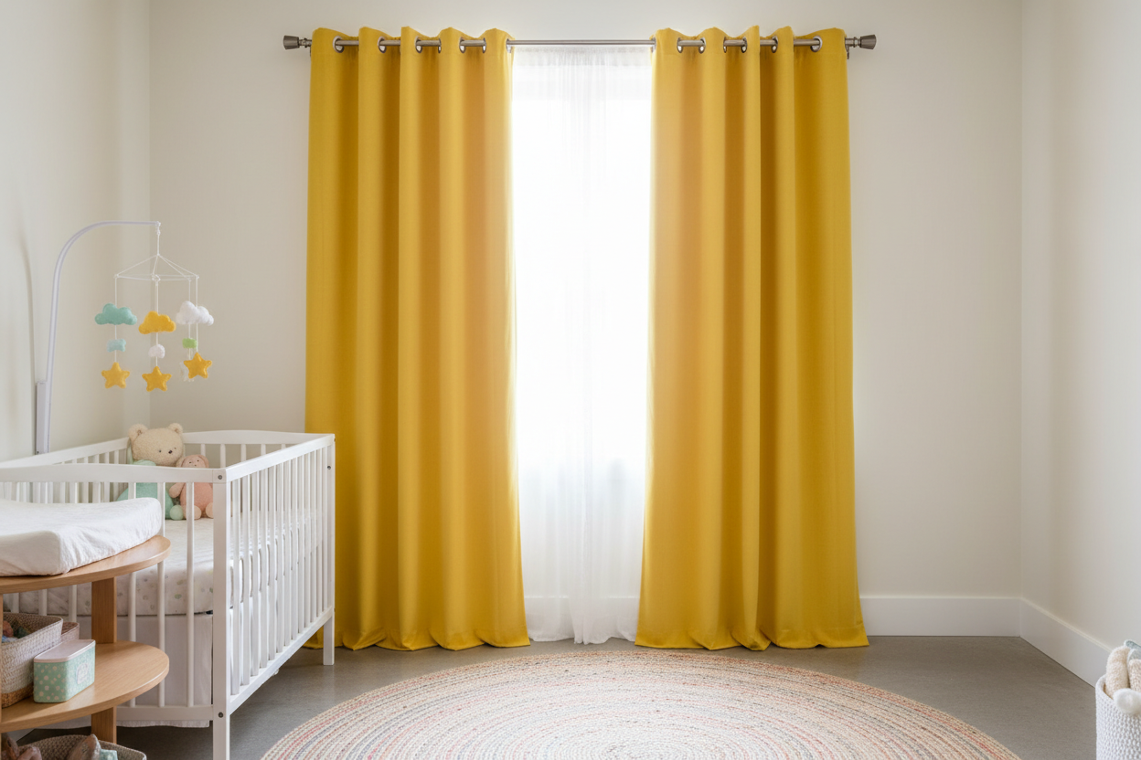 Rideau jaune SIENNA - Chambre bébé