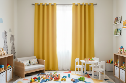 Rideau jaune SIENNA - Salle de jeux