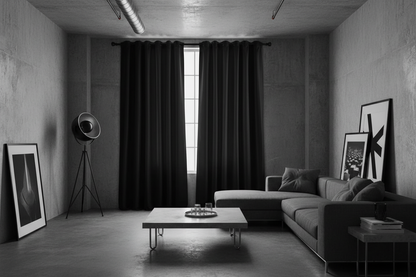 Rideau noir occultant Sovereigna - Loft industriel contemporain