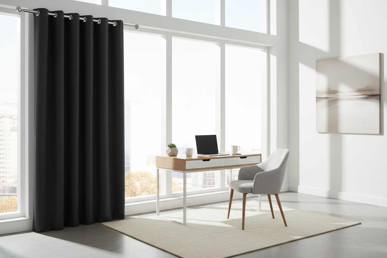 Rideau noir SIENNA - Bureau