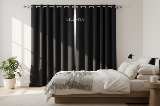 Rideau noir SIENNA - Chambre
