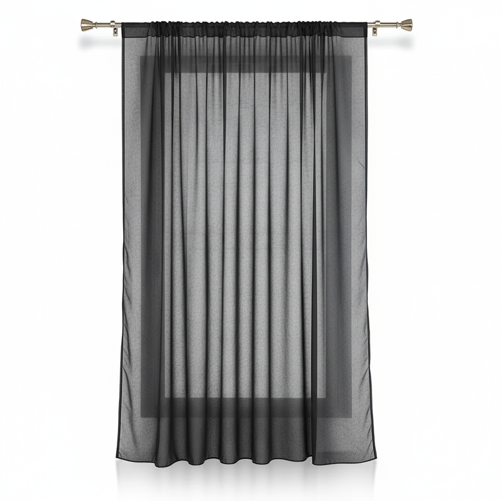 Rideau noir voilage TISSARIA - Image Google Shopping