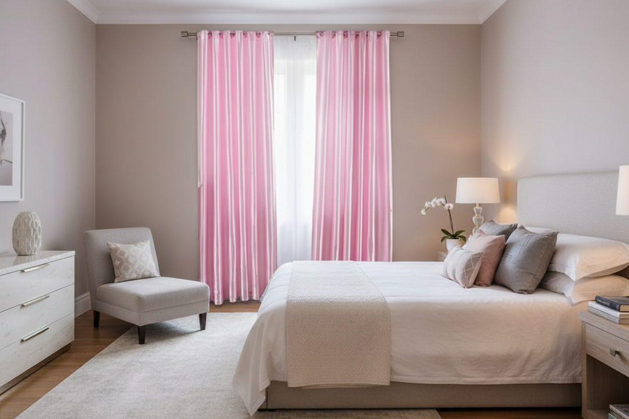 Rideau rose occultant Sovereigna - Espace spa-luxe