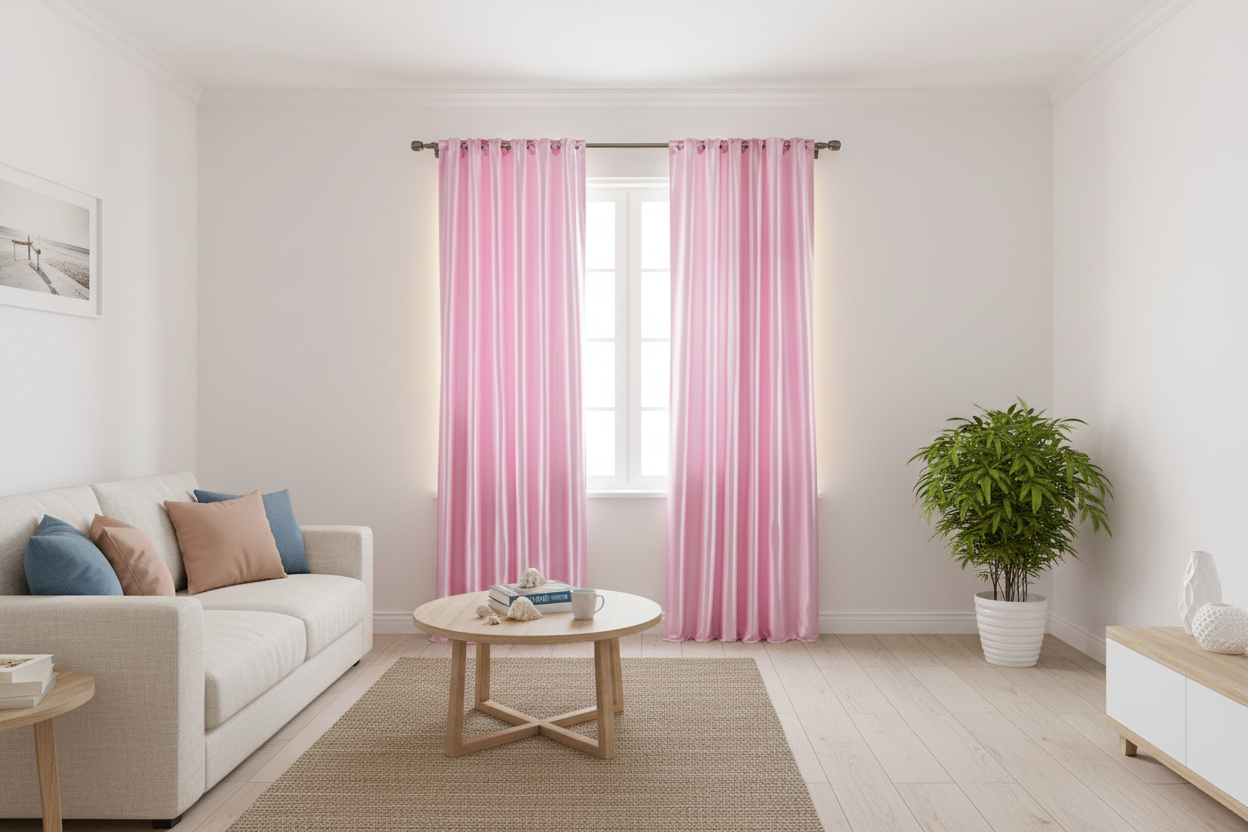 Rideau rose occultant Sovereigna - Intérieur coastal