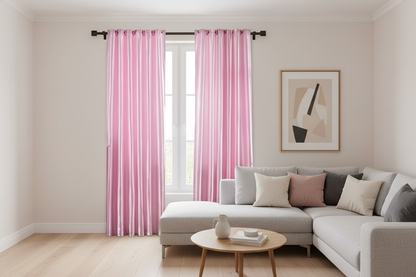 Rideau rose occultant Sovereigna - Salon contemporain