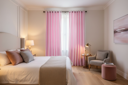 Rideau rose occultant Sovereigna - Style boutique hôtel