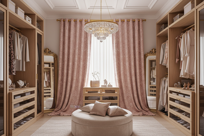 Rideau rose SIENNA - Dressing luxueux