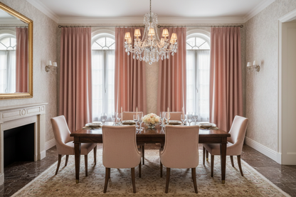 Rideau rose SIENNA - Salle à manger élégante