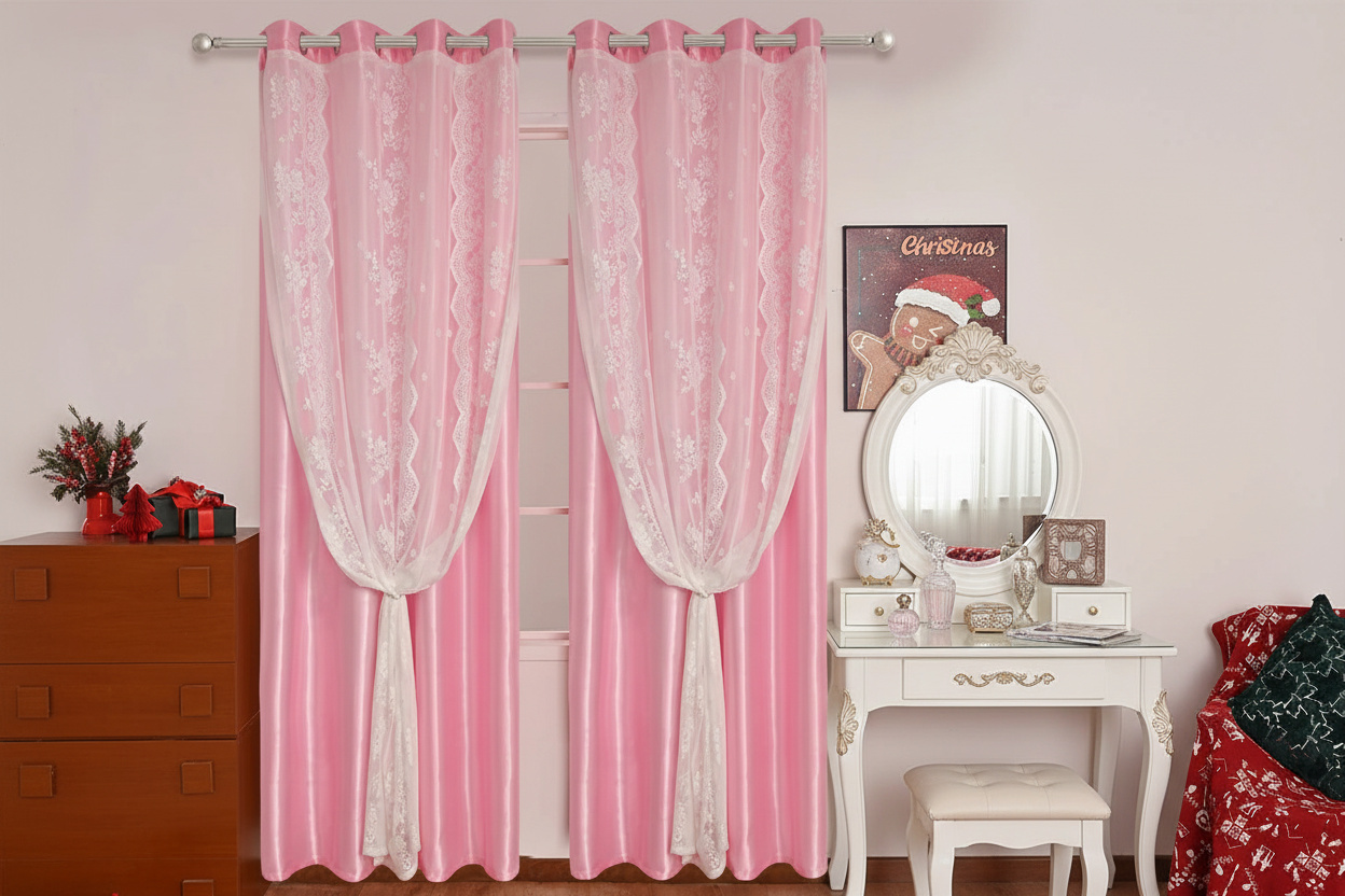 Rideau rose Somptua - Dressing élégant