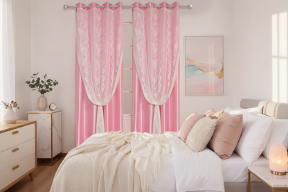 Rideau rose Somptua - Espace spa-luxe