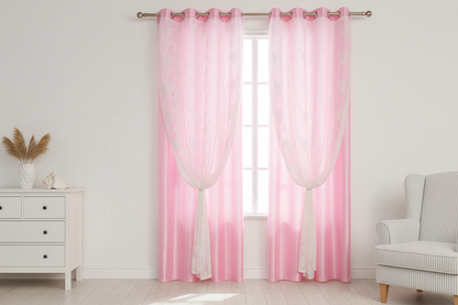 Rideau rose Somptua - Intérieur coastal