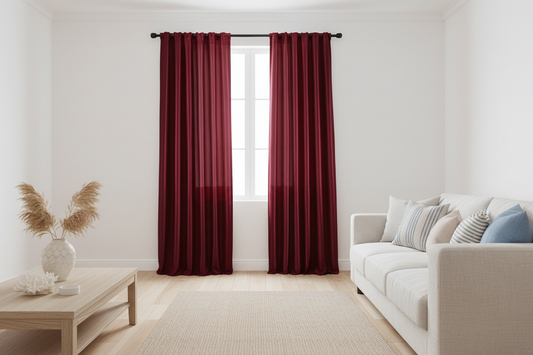 Rideau rouge bordeaux occultant Sovereigna - Intérieur coastal