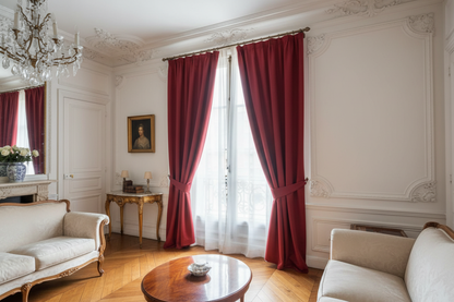 Rideau rouge occultant Sovereigna - Appartement Haussmannien