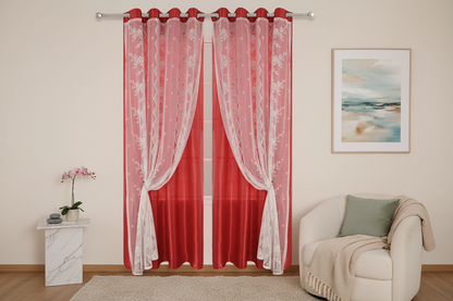 Rideau rouge Somptua - Espace spa-luxe