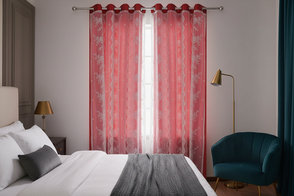 Rideau rouge Somptua - Style boutique hôtel