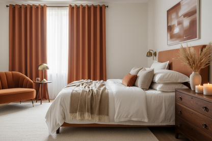 Rideau terracotta SIENNA - Chambre principale